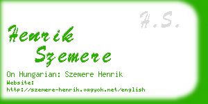 henrik szemere business card